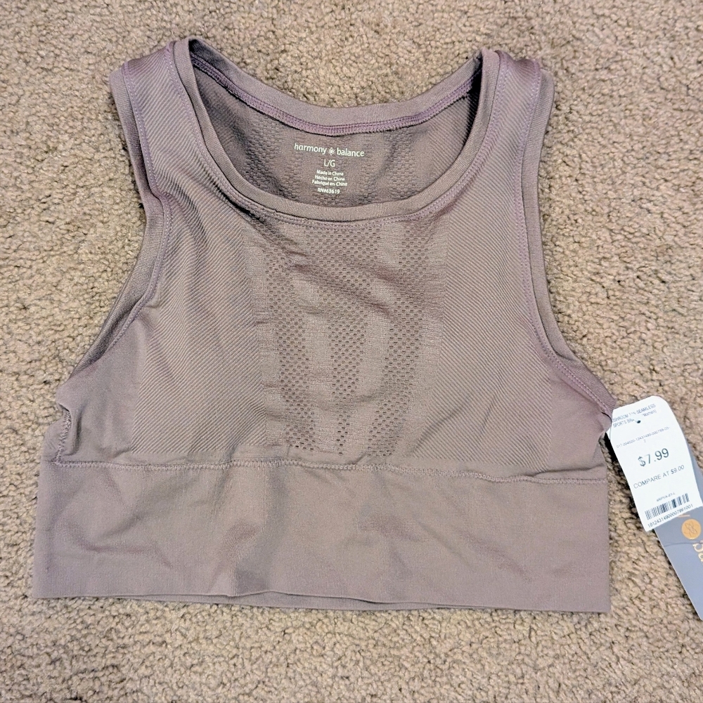 Harmony & Balance Mauve Seamless Sports Bra - Medium Support